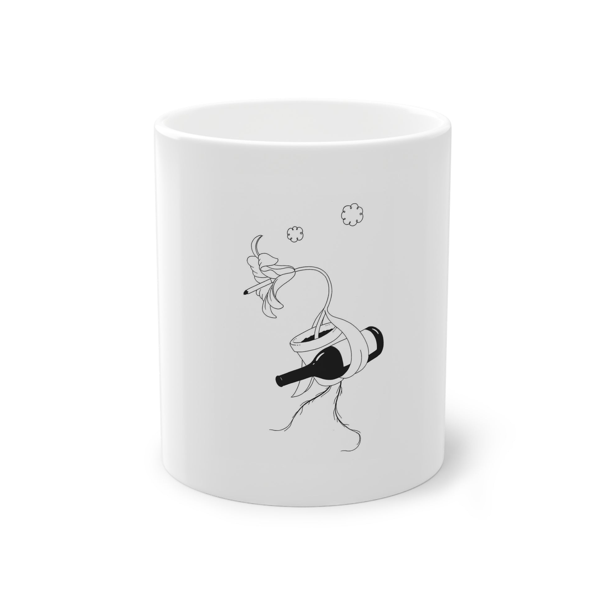 Flower with a wine Mug